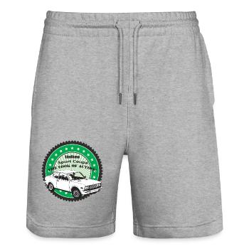 Italian Sport Coupe - Stanley/Stella Trainer Unisex Organic Jogging Shorts - heather grey - Front - Nik (191cm) & Marisol (170cm)