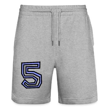 5. 5 JAHRE - Stanley/Stella Unisex Bio Joggingshorts Trainer  - Grau meliert - Vorne - Nik (191cm) & Marisol (170cm)