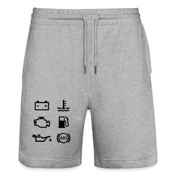 Autolichter - Stanley/Stella Unisex Bio Joggingshorts Trainer  - Grau meliert - Vorne - Nik (191cm) & Marisol (170cm)