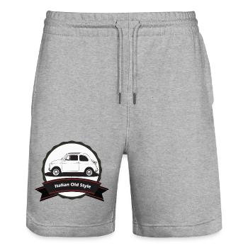 500 - Stanley/Stella Trainer Unisex Organic Jogging Shorts - heather grey - Front - Nik (191cm) & Marisol (170cm)