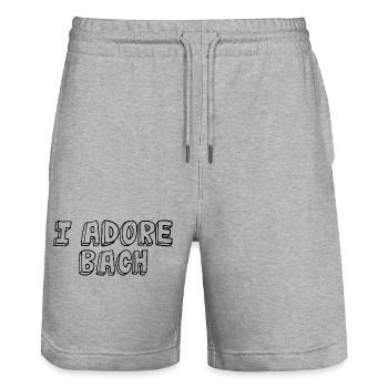 T-shirt de Johann Sebastian Bach - Short de jogging bio TRAINER Stanley/Stella unisexe - gris chiné - Devant - Nik (191cm) & Marisol (170cm)