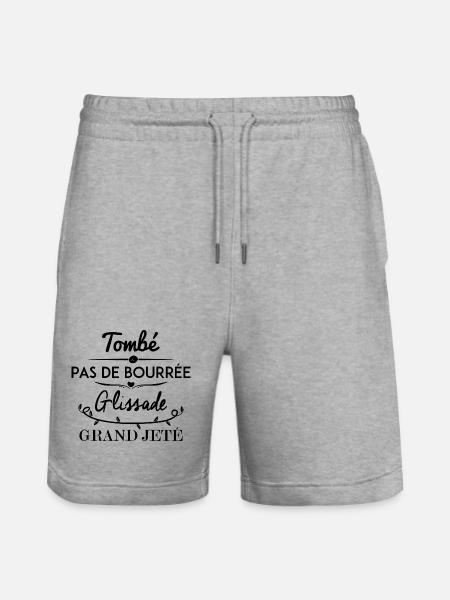 Ballett Spruch - Stanley/Stella Unisex Bio Joggingshorts Trainer  - Grau meliert