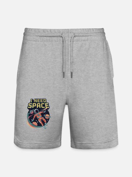 I Need Space - Stanley/Stella Trainer Unisex Organic Jogging Shorts - heather grey