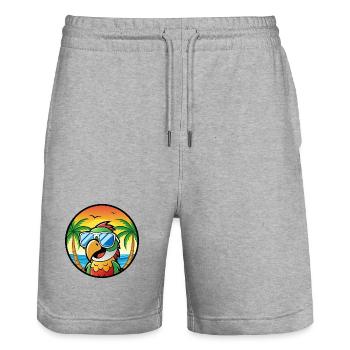 Perroquet Drôle Dessin Animé Plage Été Lunettes De Soleil Cool - Short de jogging bio TRAINER Stanley/Stella unisexe - gris chiné - Devant - Nik (191cm) & Marisol (170cm)