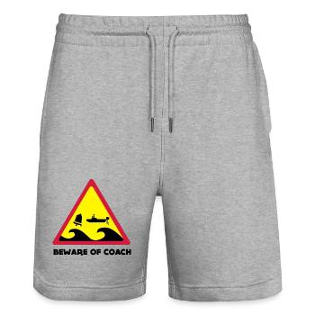 Beware Of Coach - Opti Edition - Stanley/Stella Unisex Bio Joggingshorts Trainer  - Grau meliert - Vorne - Nik (191cm) & Marisol (170cm)
