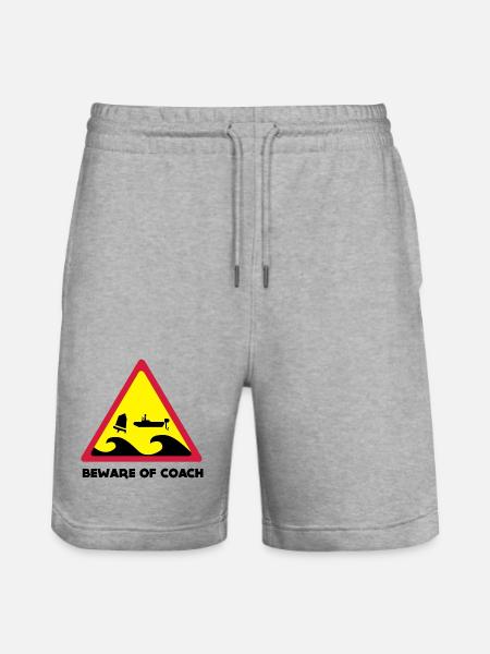 Beware Of Coach - Opti Edition - Stanley/Stella Unisex Bio Joggingshorts Trainer - Grau meliert