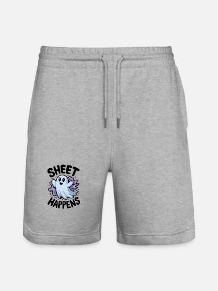 Blatt passiert - Stanley/Stella Unisex Bio Joggingshorts Trainer - Grau meliert