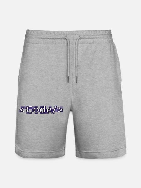 Code style (purple) - Short de jogging bio TRAINER Stanley/Stella unisexe - gris chiné