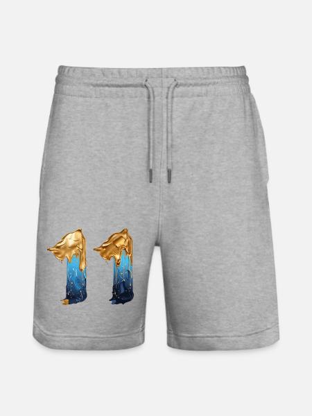 NEJ. 11 NUMMER 11 SEJ 11 ÅRS FØDSELSDAG - Stanley/Stella Trainer økologiske unisex joggingshorts - grå meleret
