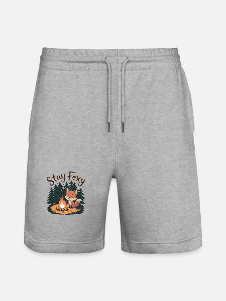 Bleib fuchsig - Stanley/Stella Unisex Bio Joggingshorts Trainer  - Grau meliert