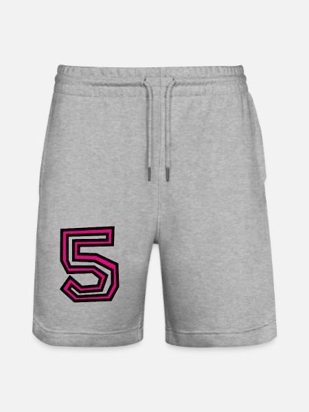 5 - Stanley/Stella Trainer Unisex Organic Jogging Shorts - heather grey