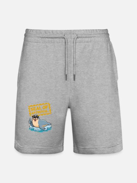 Seal Of Approval - Stanley/Stella Trainer Unisex Organic Jogging Shorts - heather grey