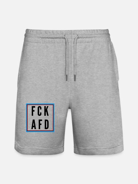 AFD Nein Danke! - Stanley/Stella Unisex Bio Joggingshorts Trainer - Grau meliert