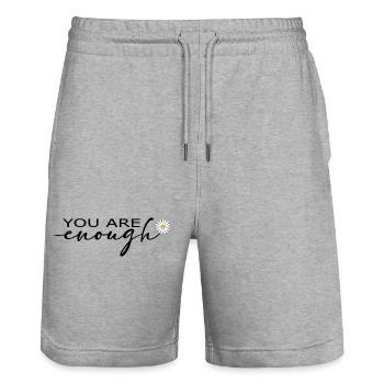 T-shirt You Are Enough Self Love - Short de jogging bio TRAINER Stanley/Stella unisexe - gris chiné - Devant - Nik (191cm) & Marisol (170cm)