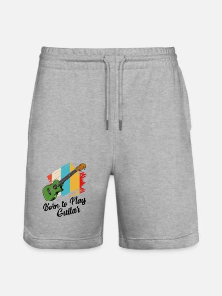 Gitarre - Stanley/Stella Unisex Bio Joggingshorts Trainer - Grau meliert