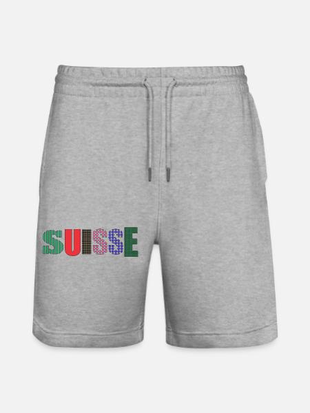 SUISSE. PAYS - Short de jogging bio TRAINER Stanley/Stella unisexe - gris chiné