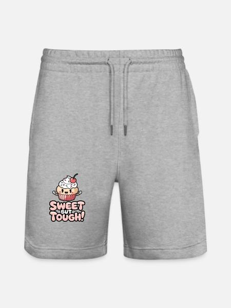 Sweet But Tough! - Stanley/Stella Trainer Unisex Organic Jogging Shorts - heather grey