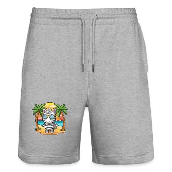 Zebra Lustige Cartoon Sommer Strand Sonnenbrille - Stanley/Stella Unisex Bio Joggingshorts Trainer  - Grau meliert - Vorne - Nik (191cm) & Marisol (170cm)