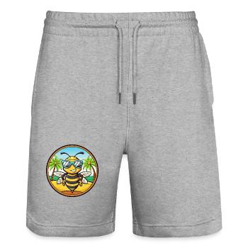 Biene Lustige Cartoon Sommer Strand Sonnenbrille Aufkleber - Stanley/Stella Unisex Bio Joggingshorts Trainer  - Grau meliert - Vorne - Nik (191cm) & Marisol (170cm)