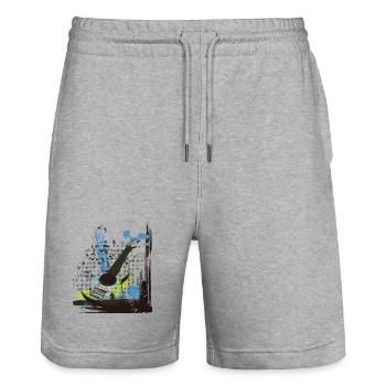 Musik - Stanley/Stella Unisex Bio Joggingshorts Trainer  - Grau meliert - Vorne - Nik (191cm) & Marisol (170cm)
