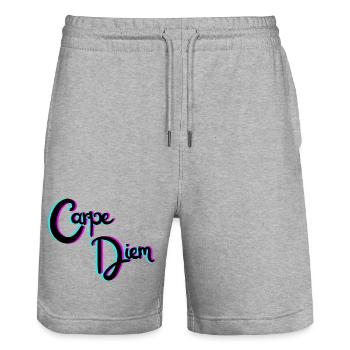 Carpe diem - Short de jogging bio TRAINER Stanley/Stella unisexe - gris chiné - Devant - Nik (191cm) & Marisol (170cm)