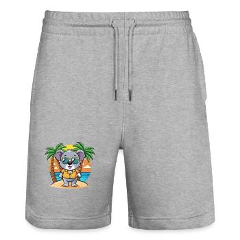 Koala Lustige Cartoon Sommer Strand Sonnenbrille - Stanley/Stella Unisex Bio Joggingshorts Trainer  - Grau meliert - Vorne - Nik (191cm) & Marisol (170cm)