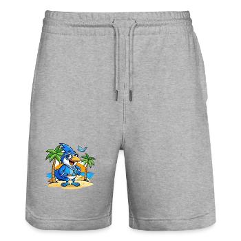 Lunettes de soleil Blue Jay Funny Cartoon Summer Beach - Short de jogging bio TRAINER Stanley/Stella unisexe - gris chiné - Devant - Nik (191cm) & Marisol (170cm)