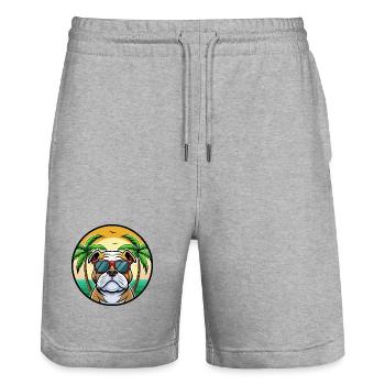 Bulldog Breed Cartoon Lunettes de soleil Beach - Short de jogging bio TRAINER Stanley/Stella unisexe - gris chiné - Devant - Nik (191cm) & Marisol (170cm)