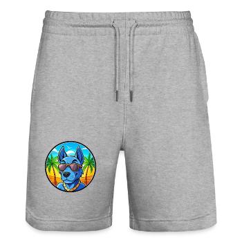 Lunettes de soleil de dessin animé Blue Thai Ridgeback Dog Breed - Short de jogging bio TRAINER Stanley/Stella unisexe - gris chiné - Devant - Nik (191cm) & Marisol (170cm)