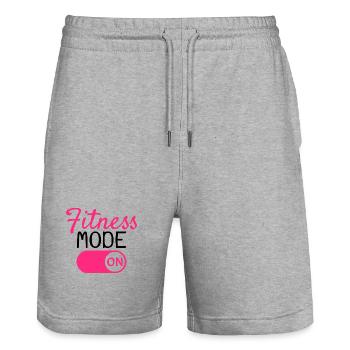 Fitness Modus An - Stanley/Stella Unisex Bio Joggingshorts Trainer  - Grau meliert - Vorne - Nik (191cm) & Marisol (170cm)