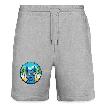 Lunettes de soleil de dessin animé Blue Thai Ridgeback Dog Breed - Short de jogging bio TRAINER Stanley/Stella unisexe - gris chiné - Devant - Nik (191cm) & Marisol (170cm)