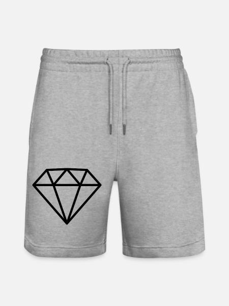 Diamant - Stanley/Stella Unisex Bio Joggingshorts Trainer  - Grau meliert