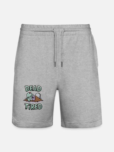Dead Tired - Stanley/Stella Trainer Unisex Organic Jogging Shorts - heather grey