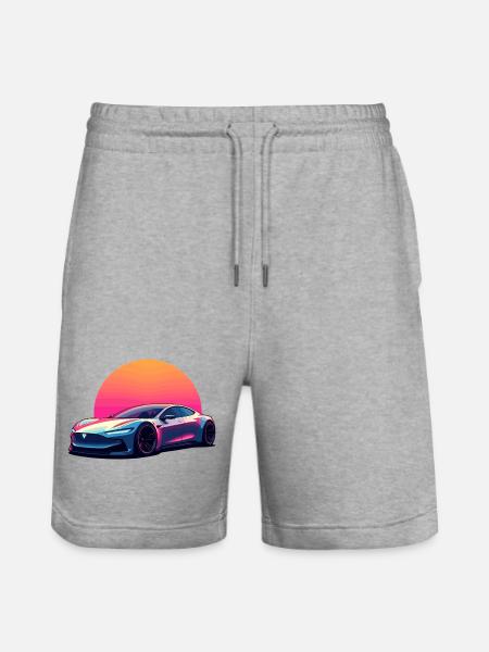 Electric Wave - Stanley/Stella Trainer Unisex Organic Jogging Shorts - heather grey