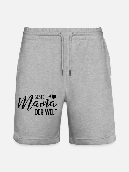 Beste Mama der Welt - Stanley/Stella Unisex Bio Joggingshorts Trainer  - Grau meliert