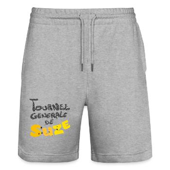 Suzee funny - Short de jogging bio TRAINER Stanley/Stella unisexe - gris chiné - Devant - Nik (191cm) & Marisol (170cm)