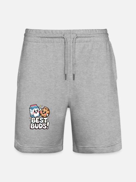 Best Buds! - Stanley/Stella Trainer Unisex Organic Jogging Shorts - heather grey