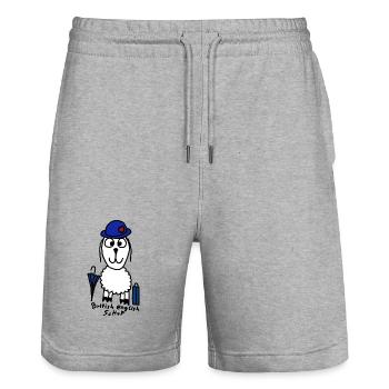 British English ScHoF - Stanley/Stella Unisex Bio Joggingshorts Trainer  - Grau meliert - Vorne - Nik (191cm) & Marisol (170cm)