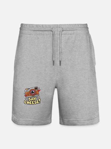 Say Cheese! - Stanley/Stella Trainer Unisex Organic Jogging Shorts - heather grey