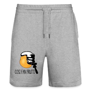 cosi fan tutti versus frutti - Souvenir von Mozart - Stanley/Stella Unisex Bio Joggingshorts Trainer  - Grau meliert - Vorne - Nik (191cm) & Marisol (170cm)