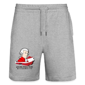 Wolfgang Amadeus Mozart - greatest composer - Stanley/Stella Unisex Bio Joggingshorts Trainer  - Grau meliert - Vorne - Nik (191cm) & Marisol (170cm)