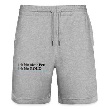 ich bin bold - Stanley/Stella Unisex Bio Joggingshorts Trainer  - Grau meliert - Vorne - Nik (191cm) & Marisol (170cm)