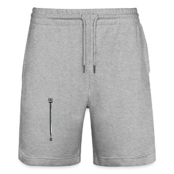 nail me - nagle mich - lusig und zweideutig - Stanley/Stella Unisex Bio Joggingshorts Trainer  - Grau meliert - Vorne - Nik (191cm) & Marisol (170cm)