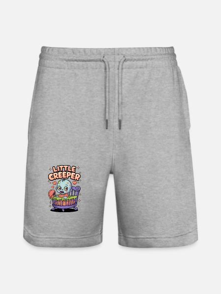Little Creeper - Stanley/Stella Trainer Unisex Organic Jogging Shorts - heather grey