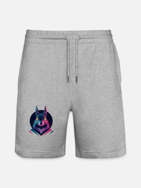 Écureuil low-poly - Short de jogging bio TRAINER Stanley/Stella unisexe - gris chiné