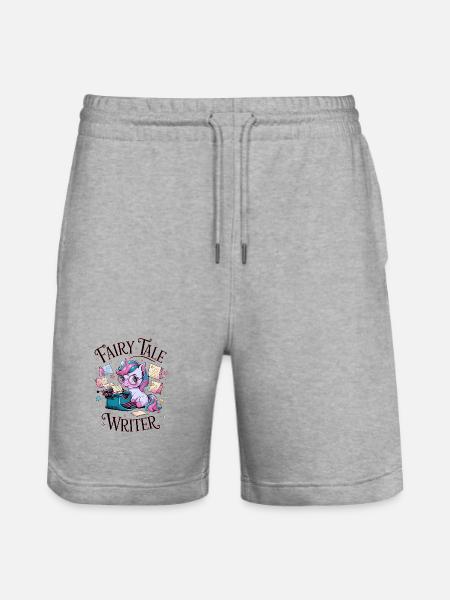 Fairy Tale Writer - Stanley/Stella Trainer Unisex Organic Jogging Shorts - heather grey