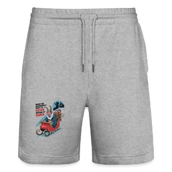 Accidentally Write To Satan Instead Of Santa - Stanley/Stella Trainer Unisex Organic Jogging Shorts - heather grey - Front - Nik (191cm) & Marisol (170cm)