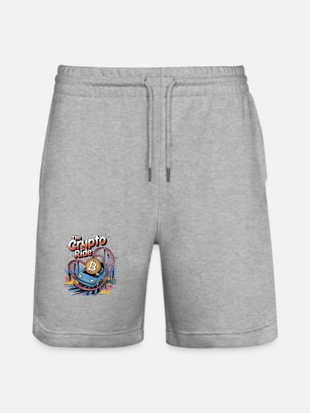 The Crypto Ride - Stanley/Stella Trainer Unisex Organic Jogging Shorts - heather grey