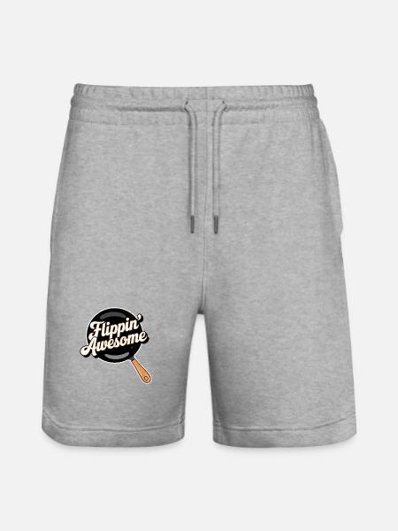 Flippin Awesome - Stanley/Stella Trainer Unisex Organic Jogging Shorts - heather grey