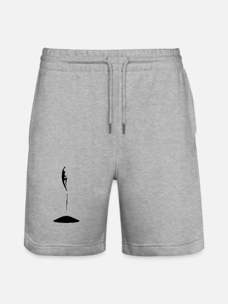 Jumping person on trampoline - Stanley/Stella Trainer Unisex Organic Jogging Shorts - heather grey